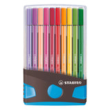 Stabilo pen 68 colorparade viltstiften blauw antraciet - 20dlg.