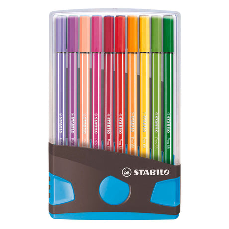 Stabilo pen 68 colorparade viltstiften blauw antraciet - 20dlg.