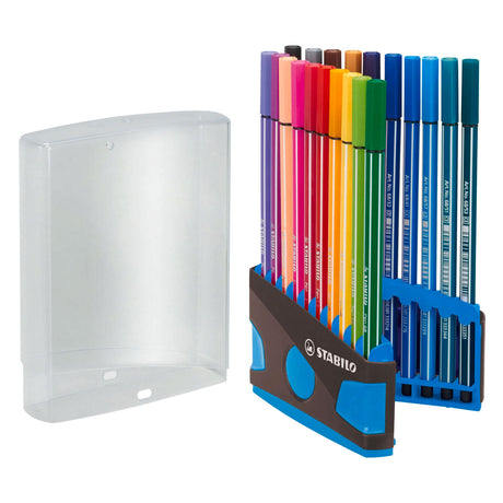 Stabilo Pen 68 Colorparade Filzstifte Blau Anthrazit - 20 Stk.