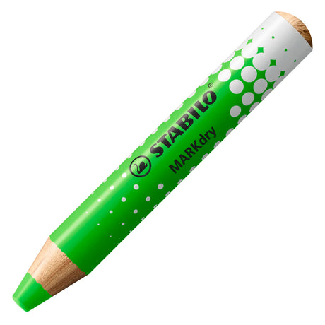 Stabilo Markdry Neon Set bestehend aus 4 Whiteboard-Stiften, Bleistiftspitzer und Reinigungstuch
