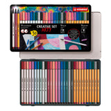 Stabilo Arty Kreativset Stift 68 Marker und Point 88 Fineliner im Metalletui - 30-tlg.