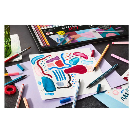 Stabilo Arty Kreativset Stift 68 Marker und Point 88 Fineliner im Metalletui - 30-tlg.