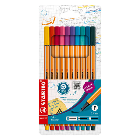 Stabilo Point 88 Fashion Colors Fineliner - 10 Stk.