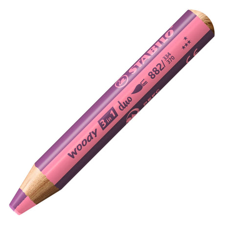 Stabilo woody 3in1 duo multitalent potloden - roze lila