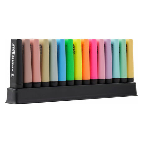 Stabilo Boss Original Pastell Naturfarben Textmarker Schreibtischset - 15-tlg.