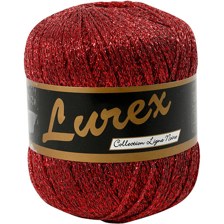 Kreativfirma Lurex Glittergarn rot, 160 m