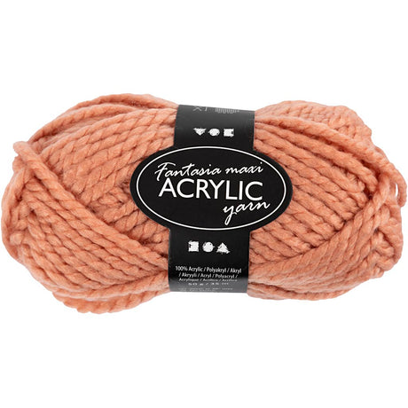 Creativ Company Fantasia Acrylgarn, L: 35 m, Maxi, Beige, 50 g 1 Knäuel