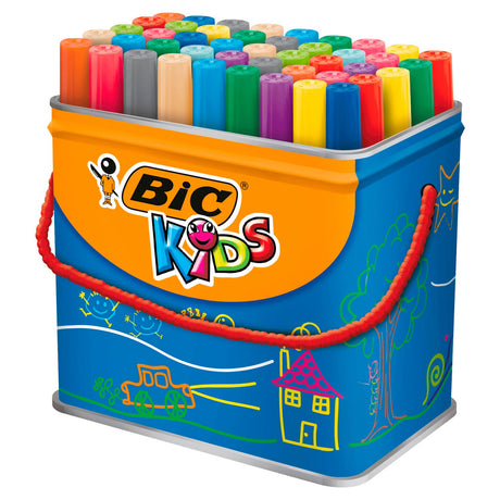 Bic Kids Filzstift Visacolor XL Ecolutions 48 Marker in einer Metallbox