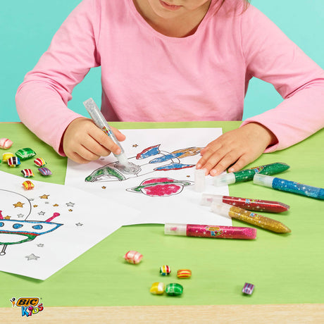 Bic Kids Glitzerkleber Metallic, 6 Stk.