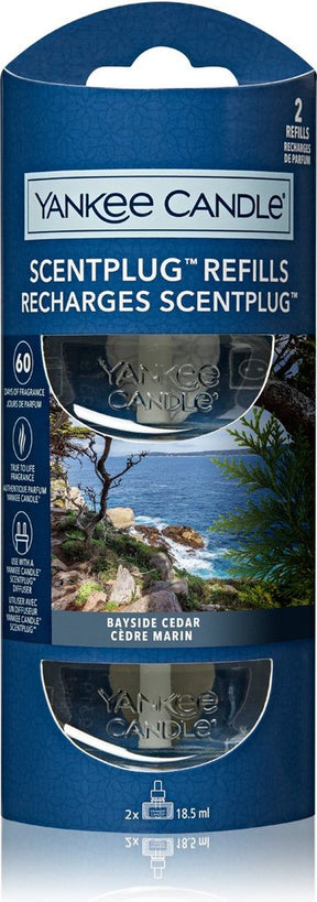 Yankee Candle – Bayside-Zeder – elektrischer Diffusor-Nachfüller – 2 Stück