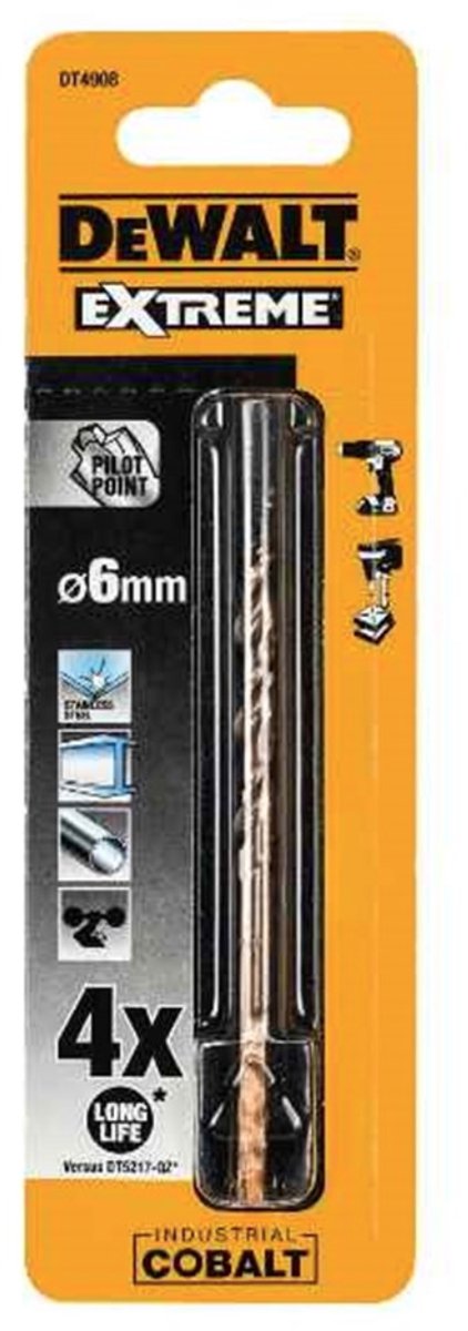 Dewalt dt4908-qz Metallbohrer Extreme 2® 6x52x93mm