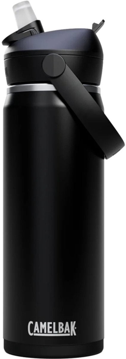 Camelbak Thrive Flip Straw Trinkflasche – 600 ml – Edelstahl – mit Strohhalm – Isolierwasserflasche – Schwarz