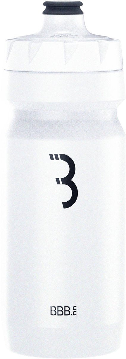 Bbb Cycling Auto Tank Wasserflasche Rennrad - Fassungsvermögen 550 ml - Fahrradtrinkflasche mit Autoclose-Ventil - Weiß - bwb-11