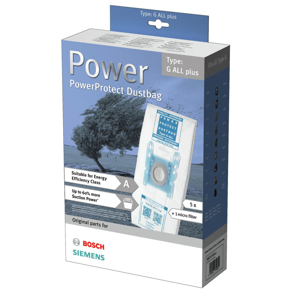 Bosch Siemens SIEMENS BBZ51FGALL Staubsaugerbeutel Typ G PowerProtect Staubbeutel
