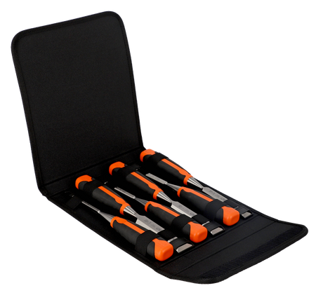 Bahco Profi-Meißel-Set in Leinentasche | 6 Teile - 424p-s6-pp