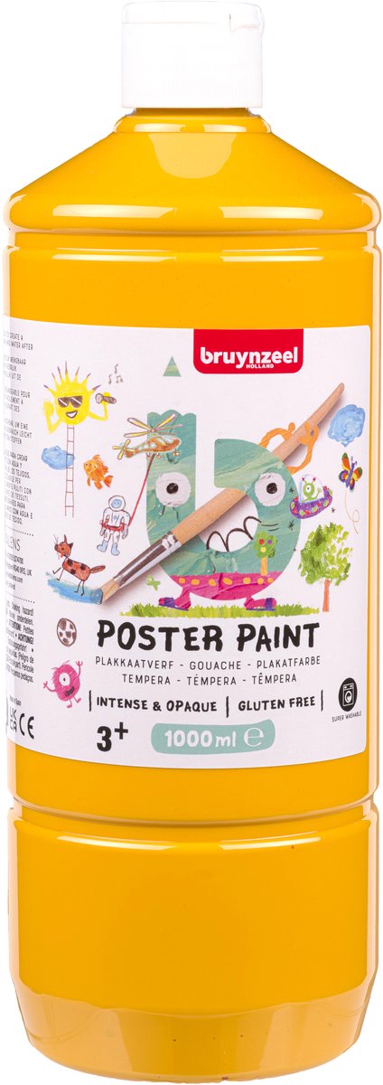 Bruynzeel plakkaatverf 1 liter zonnegeel