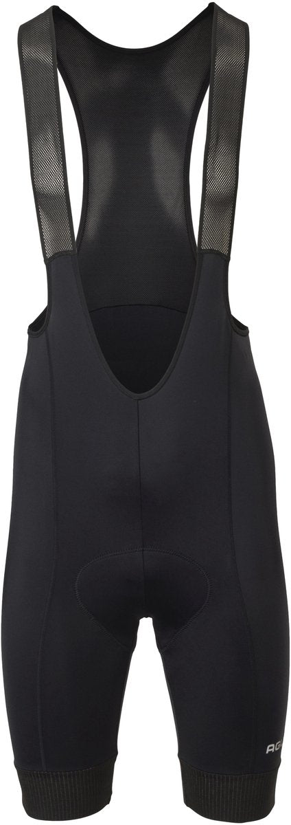 Agu essential - bibshort - heren - fietsbroek met zeem - wielrenbroek - zwart - m - mesh bretels - elastische manchetten - reflecterende details