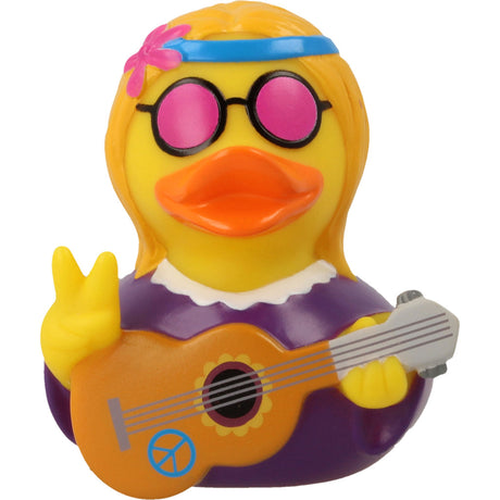 Lilalu Hippie Gummiente mit Gitarre