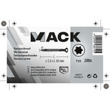 Mack 1004975 - terrasschroef ss410 200st5,0 4,0x60mm | 6 stuks