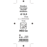 Mack 1018206 - metaalboor hss co5% din 338 ø 12,5 x 151 mm | 5 stuks