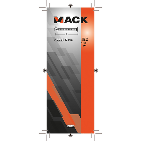 Mack 1017199 - gipsplaatnagel staal verzinkt 100 gr 2,7 x 32 mm | 5 stuks