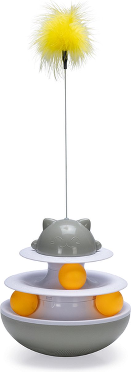 Beeztees Sapi – Katzenspielzeug – interaktiv – Kunststoff – 19 x 19 x 48 cm, Einheitsgröße