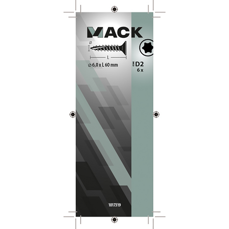 Mack 1017319 - spaanplschr.vzkop-zelfb. geelverz. 6 st 6,0 x 60 mm | 10 stuks