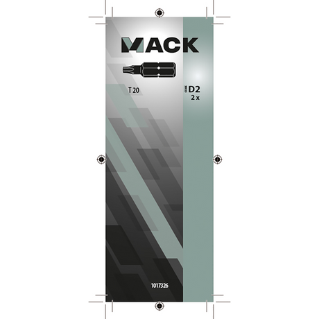 Mack 1017326 - torx schroefbit staal onbehandeld 2 st t 20 | 10 stuks