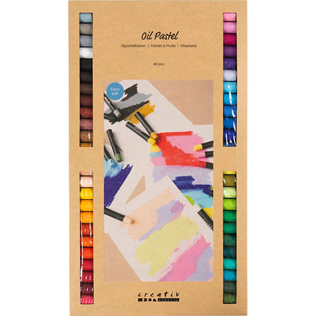 Creativ Company Ölpastelle, L: 7 cm, Stärke 11 mm, verschiedene Farben, 48 Stück 1 Box