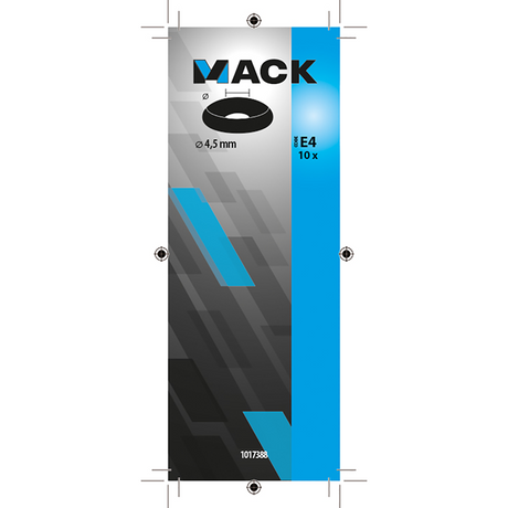 Mack 1017388 - kuipring vr houtschroef mess. vern. 10st 4,5 mm | 10 stuks