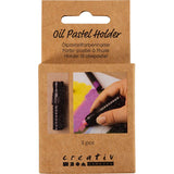 Creativ Firmenhalter Ölpastell, L: 6,2 cm, T 1 cm, schwarz, 3 Stück 1 Stück