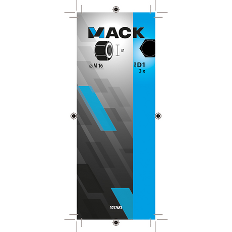 Mack 1017681 - zeskant moer staal verzinkt 3 st m 16 | 10 stuks