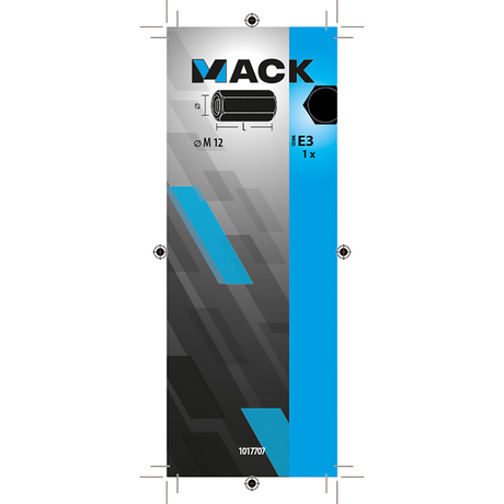 Mack 1017707 - zeskant verbindingsmoer verzinkt 1 st m12 | 5 stuks