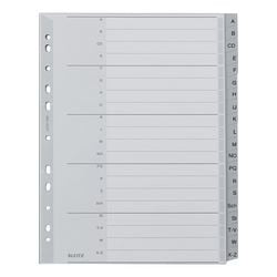 Alphabetische Tabs Leitz 1260 grau PP (Polypropylen)