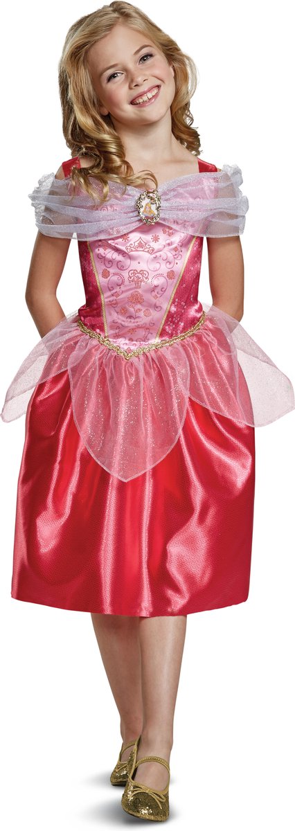 Verkleidung Disney Prinzessin – Dornröschen, Aurora Classic, Größe S (5 – 6 Jahre), Mädchen