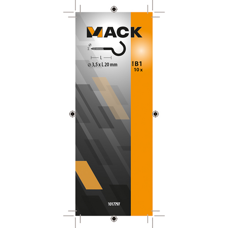 Mack 1017797 - schroefhaak staal verzinkt 10st 3,5 x 20 mm | 10 stuks