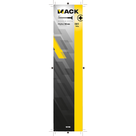 Mack 1017998 - spaanplaatschroef vz kop geelverz. 14st 6,0 x 100 mm | 5 stuks