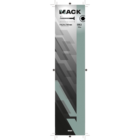 Mack 1018031 - spaanplschr.vzkop-zelfb. geelverz. 12 st 6,0 x 150 mm | 5 stuks