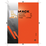 Mack 1047732 - stoelglijder met nagel vilt bruin ø 25 mm 4 st pcs | 6 stuks