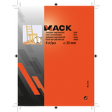 Mack 1047748 - stoelglijder nagel kunststof bruin ø 28 mm 4 st pcs | 6 stuks