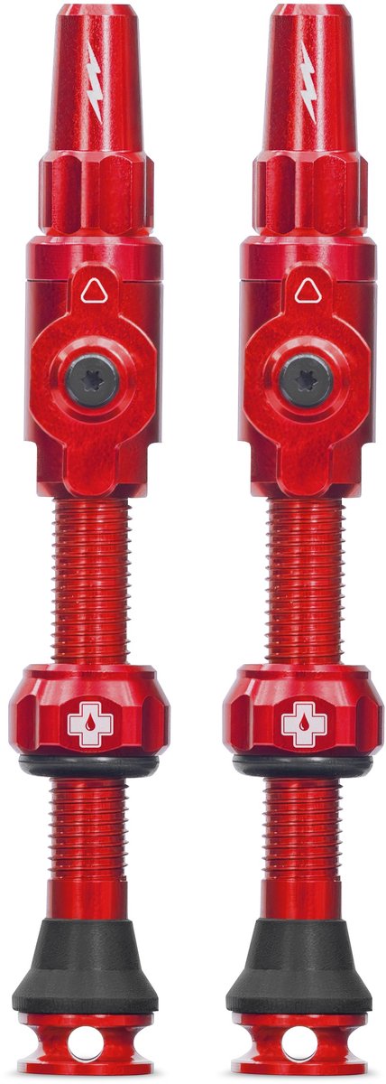 Muc-off Tubeless-Ventil Big Bore Lite großes rotes Presta-Ventil 45 mm