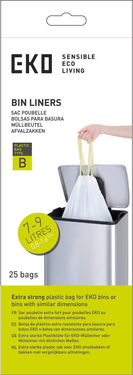 Eko Eko Müllsack Set B 24x25 ST 7-9 L Weiß