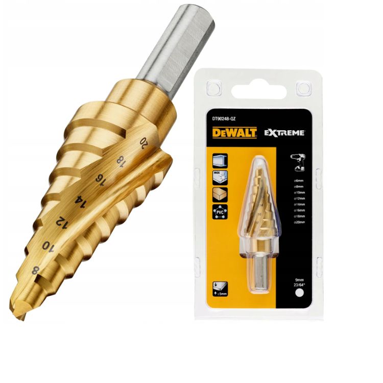 Dewalt geleidelijke boor 6-20mm extreem