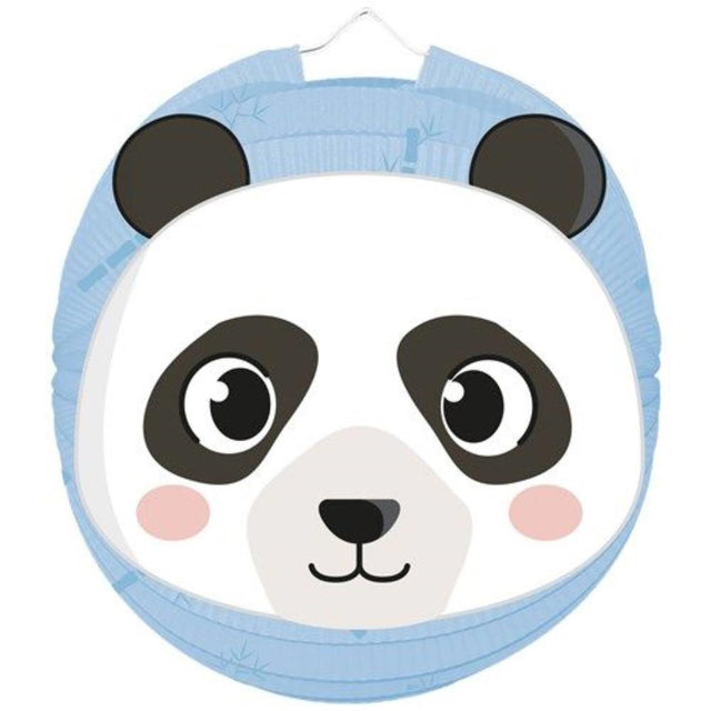 Haza ballonlampion panda ø23cm blauw