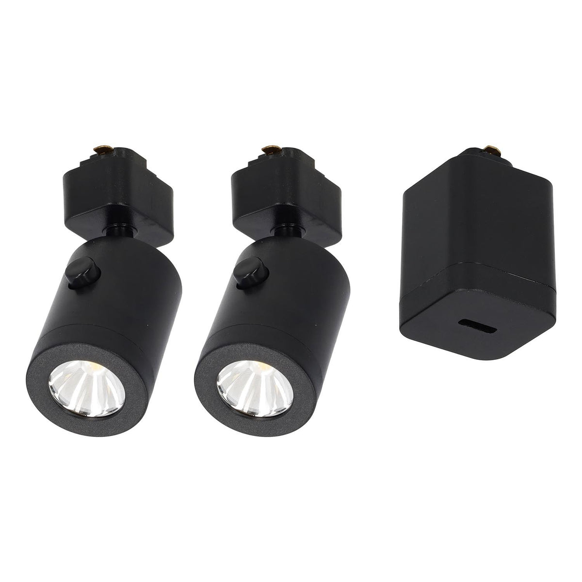 Starterset - 2x lanciano spotlight zwart klein + usb-c