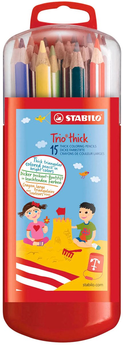 Stabilo Trio dicke ergonomische Buntstifte in Box - 15 Stk.