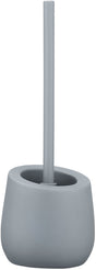 Wenko WC-Bürstenhalter Badi mattgrau aus Keramik mit Silikon-Bürstenkopf – WC-Bürste mit Halter – WC-Bürste mit Halter freistehend