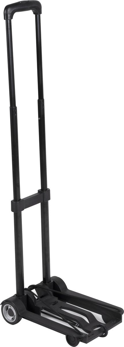 Klappbare Sackkarre von Kinzo – mit ausziehbarem Griff – 4 Räder – max. 40 kg - schwarz