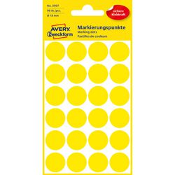 Markierungspunkte Avery 3007 gelb 96 Stück