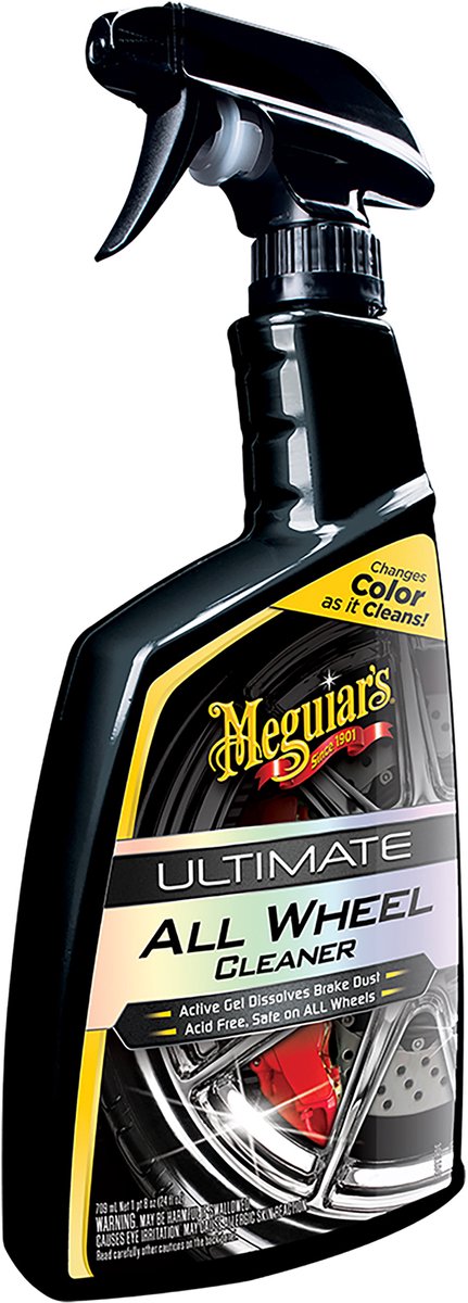 Meguiar's Meguiar's Ultimate All Wheel Cleaner 710 ml – Autofelgenreiniger – löst Bremsstaub – sicher für alle Felgen